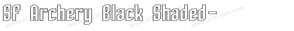 SF Archery Black Shaded字体转换
